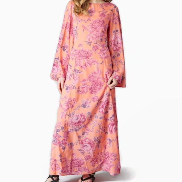 Free People Melrose Maxi Dress in Clementine - Picture 1 of 6